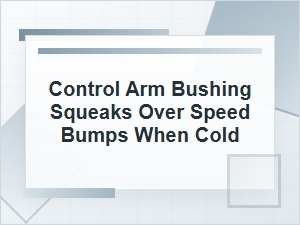 Why Control Arm Bushings Squeak Over Speed Bumps Cold
