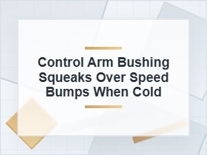 Why Control Arm Bushings Squeak Over Speed Bumps When Cold